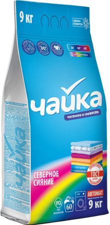 Чайка стиральный порошок Северное сияние для цветного (aвтомат) 9 кг фотография товара