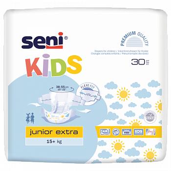 Подгузники Seni Kids Junior Extra (15+кг) по 30 шт.