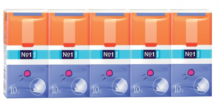 Носовые платочки Bella №1 трехслойные 10 х 10 шт. фотография товара