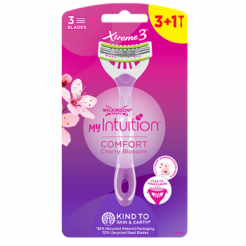 Wilkinson Sword MyIntuition Xtreme3 Comfort Cherry Blossom, 3+1 шт
