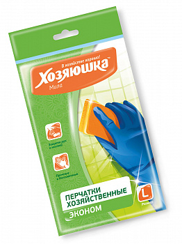 Перчатки латексные "ХОЗЯЮШКА Мила" Эконом размер L