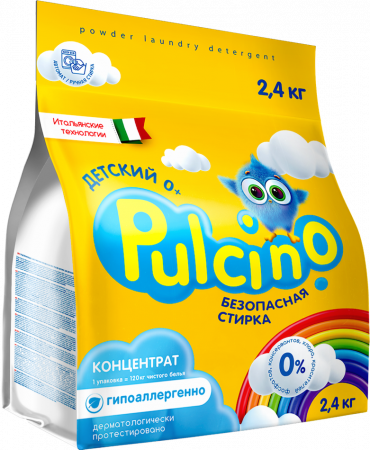 Pulcino стиральный порошок  автомат для детского белья 2,4 кг фотография товара