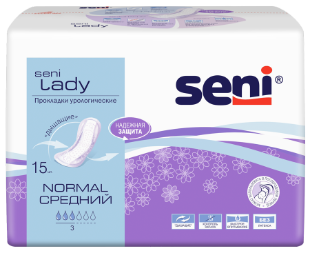 Уролог.прокладки Seni Lady Normal 15 (Россия) стикер фотография товара