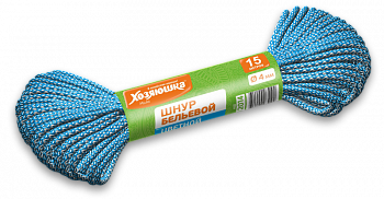 "ХОЗЯЮШКА Мила" Шнур бельевой (цветной) D-4 мм L-15 м "ХОЗЯЮШКА Мила" Шнур бельевой (цветной) D-4 мм L-15 м