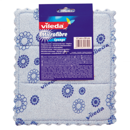 Салфетка-микрофибра впитывающая VILEDA Mikrofibre Sponge, 1 шт. фотография товара