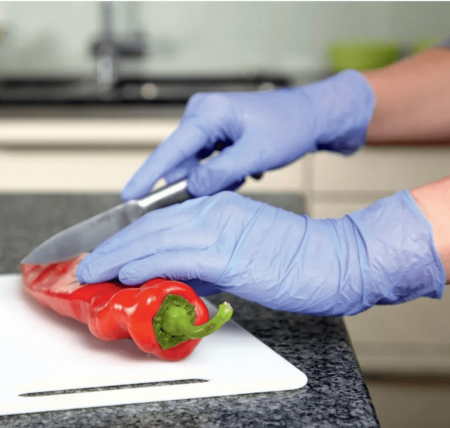 Перчатки нитриловые одноразовые VILEDA Multi Sensitive р-р. M/L, 40шт   фотография товара