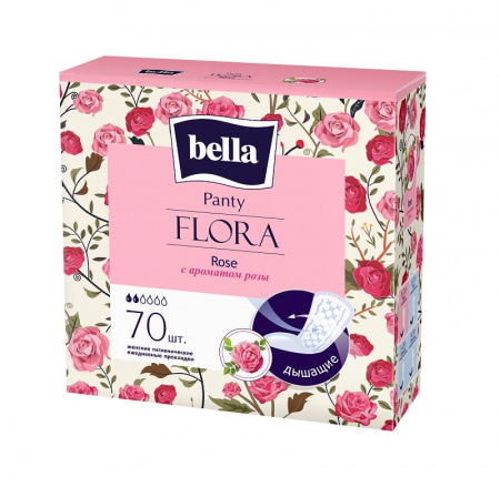 изображение Прокладки ежедневные Bella Panty Flora Rose по 70 шт. Прокладки ежедневные Bella Panty Flora Rose по 70 шт. фотография товара