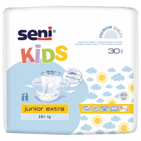 Подгузники Seni Kids Junior Extra (15+кг) по 30 шт. фотография товара
