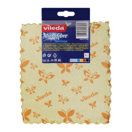 Салфетка-микрофибра впитывающая VILEDA Mikrofibre Sponge, 1 шт. фотография товара